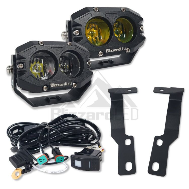 2005-2015 Toyota Tacoma 3" 60w PERF4030 Hood Mount A-Pillar Light Kit