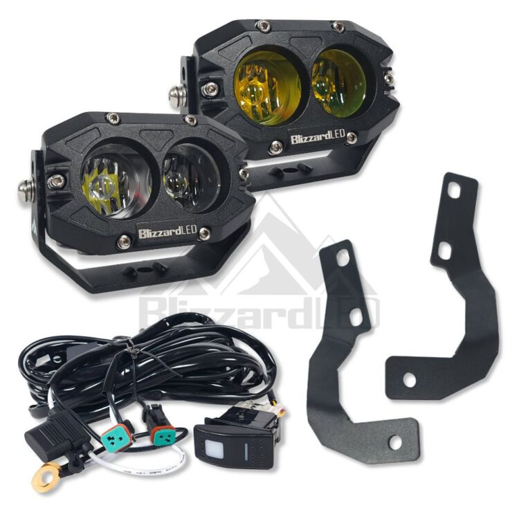 2010-2022 Toyota 4Runner Hood Mount 4" 60w PERF4030 A-Pillar Light Kit